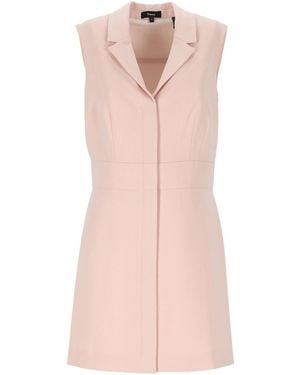 Theory V-Neck Mini Dress - Pink