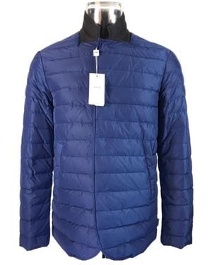 Armani Collezioni Logo Down Jacket - Blue