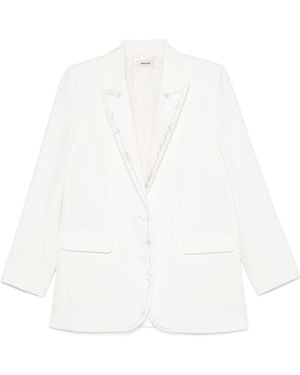 Zadig & Voltaire Viva Strass Blazer - White
