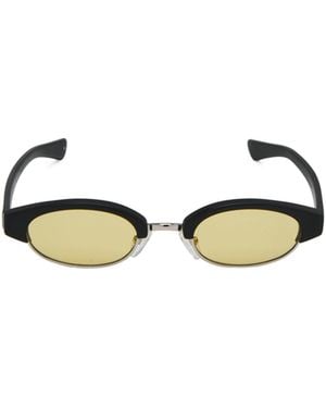 McQueen Eyewear Ellipse Frame Sunglasses - Metallic