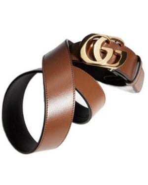 Gucci Cut Gg Marmont Belt - Brown