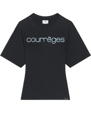 Courreges Courrèges Waisted Printed T-Shirt - Black
