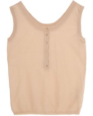 Paloma Wool Velata Sheer Buttoned Top - Natural