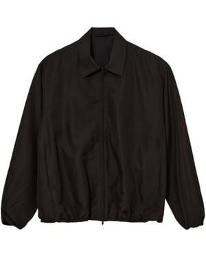 Ssstein Lapel Zip-Up Jacket - Black