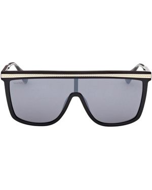 MAX&Co. Shield Rim-Detail Sunglasses - White