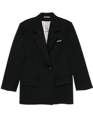 The Attico The Single-Breasted Oversized Blazer - Black