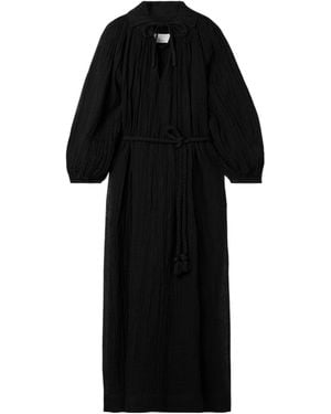 Lisa Marie Fernandez Textured Long Dress - Black