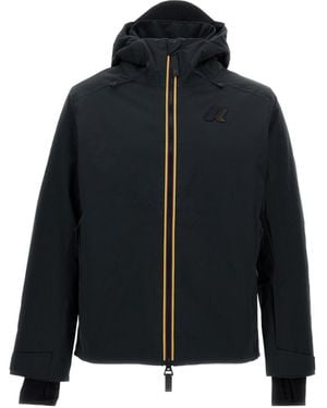 K-Way Zip-Up Hooded Jacket - Black