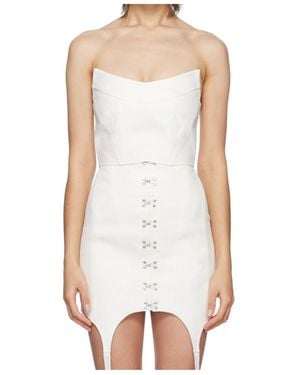 Dion Lee Embossed Off-Shoulder Bustier - White
