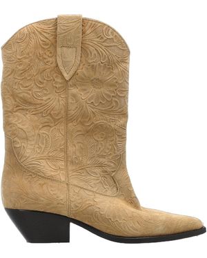 Isabel Marant Duerto Embossed Ankle Boots - Natural