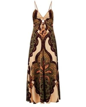 Johanna Ortiz Printed Jersey Midi Dress - Brown
