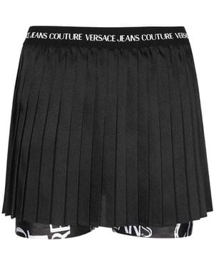 Versace Jeans Couture Couture Pleated High-Waisted Skorts - Black