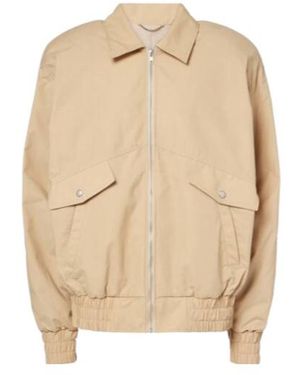 Magda Butrym Oversized Cotton-Blend Bomber Jacket - Natural