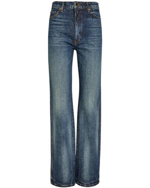 KHAITE Danielle Slim Straight-Leg Jeans - Blue
