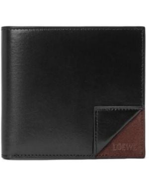 Loewe Switch Contrast-Panel Bifold Wallet - Black