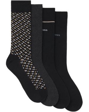 BOSS Simple 4-Piece Socks - Black