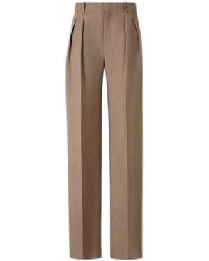 Saint Laurent Belt Loop Casual Pants - Brown