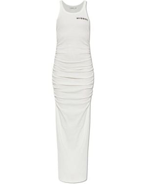 MISBHV Ruched Maxi Dress - White