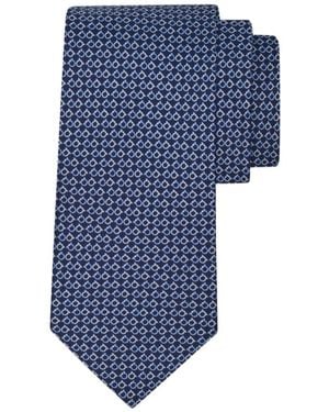 Ferragamo Gancini Check Tie - Blue