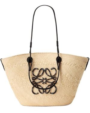 Loewe Paulas Ibiza Logo Basket Tote Bag - Natural