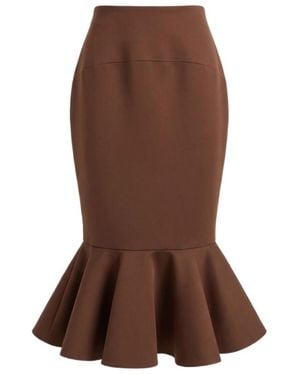 Jacquemus Solid-Color Skirt - Brown