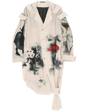 Yohji Yamamoto Epaulet Pattern Casual Jacket - White