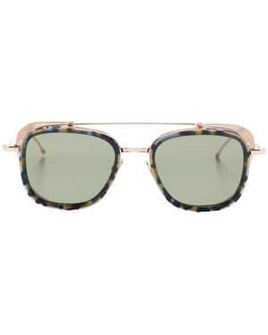 Thom Browne Eyewear Square Frame Sunglasses - Metallic