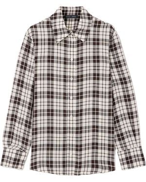 Proenza Schouler Bronwen Plaid Shirt - Grey