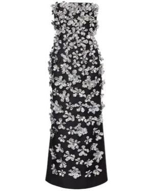 Emilia Wickstead Leilani Embellished Strapless Gown - White