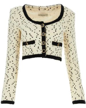 Alessandra Rich Long-Sleeved Casual Jacket - Natural