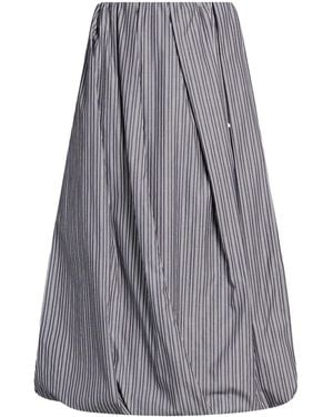 Brunello Cucinelli Stylish Striped Balloon Skirt - Gray
