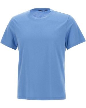Kangra Cashmere Kangra Crew Neck Short Sleeve T-Shirt - Blue