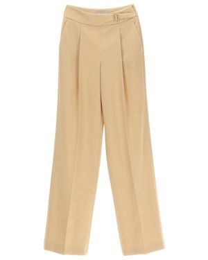 Ermanno Scervino Belted Straight-Leg Pants - Natural