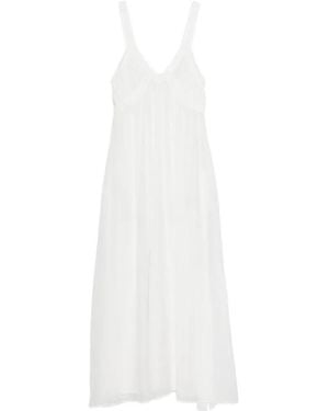 Seventy V-Neck Midi Dress - White