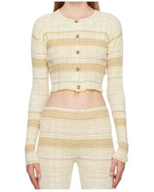 Acne Studios Rib Knitted Cardigan - Natural