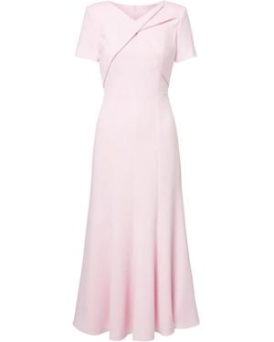 Roland Mouret Draped Cady Midi Dress - Pink