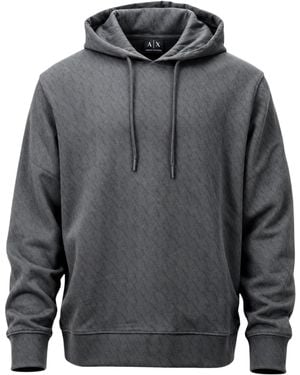 ARMANI EXCHANGE Drawstring Hooded Sweatshirt - Grey