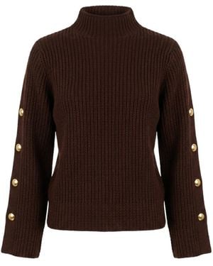 Twinset Ribbed Knit Sweater - Brown
