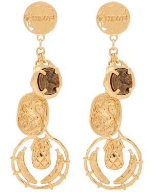 Chloé Metal Drop Earrings - Metallic