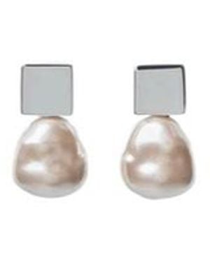 Phoebe Philo Pear Drop Earrings - White