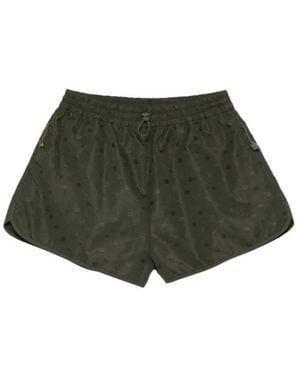 Cecilie Bahnsen Floral-Print Shorts - Green