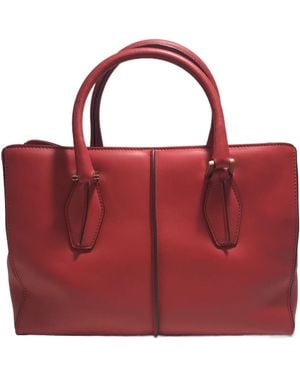 Tod's Double Handle Shoulder Bag - Red