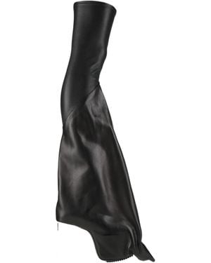 Rick Owens Boot Leather, Textile Fibers - Black