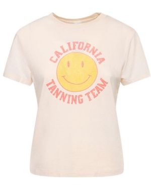 RE/DONE Round-Neck Printed T-Shirt - Pink