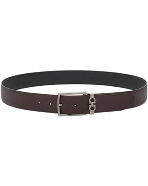 Ferragamo Ferragamo Reversible Gancini Belt - White