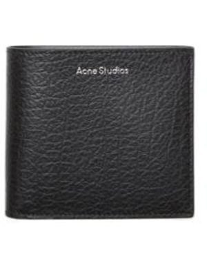 Acne Studios Logo Printed Folded Wallet - Black