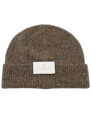 Brunello Cucinelli Ribbed Beanie - Brown