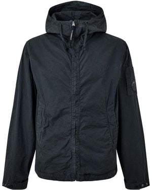 C.P. Company Lightweight Hooded Jacket - Blue