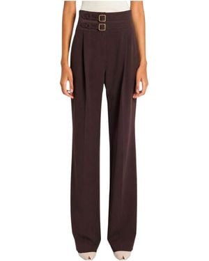 Marella Maranta High-Waist Wide-Leg Pants - Red