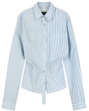 ANDERSSON BELL Split-Stripe Contour Shirt - Blue